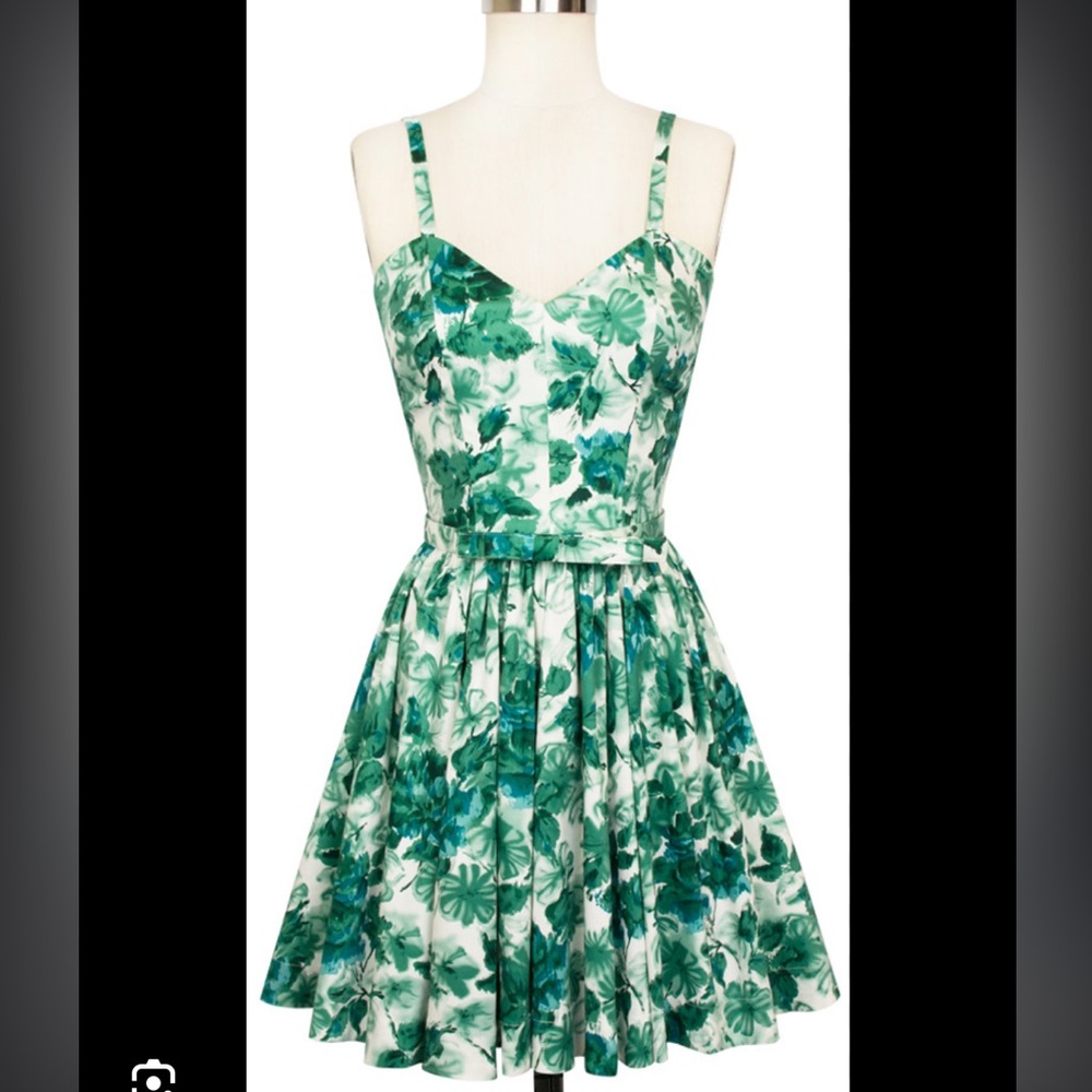 Trashy Diva Ruby Mini Dress in Jade Watercolor - size 8